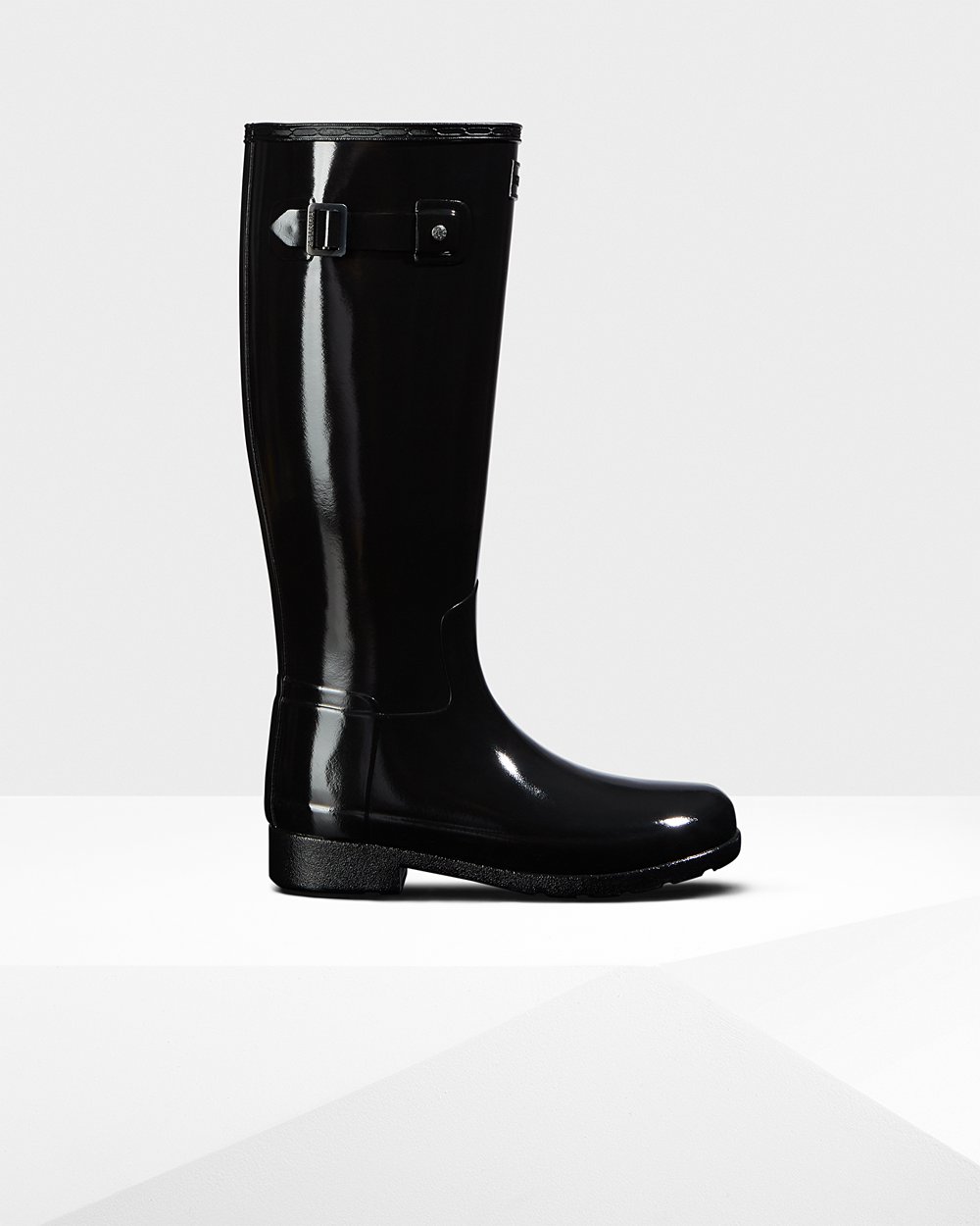 Botas de Lluvia Altas Hunter Mujer - Original Refined Gloss - Negros - PIMXERJ-54